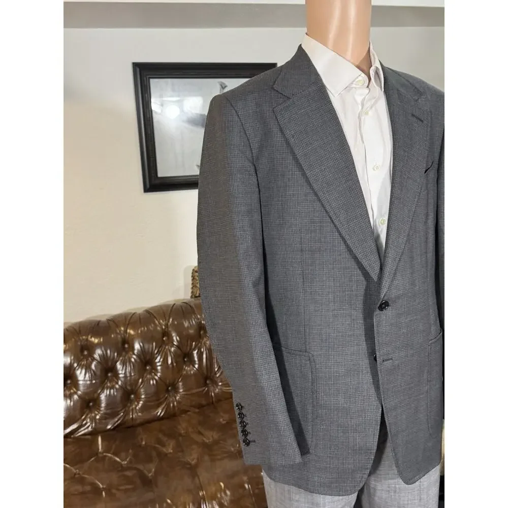 Tom Ford Gray Shelton Houndstooth Wool Sportcoat Blazer 52R Italy 42R US Men’s